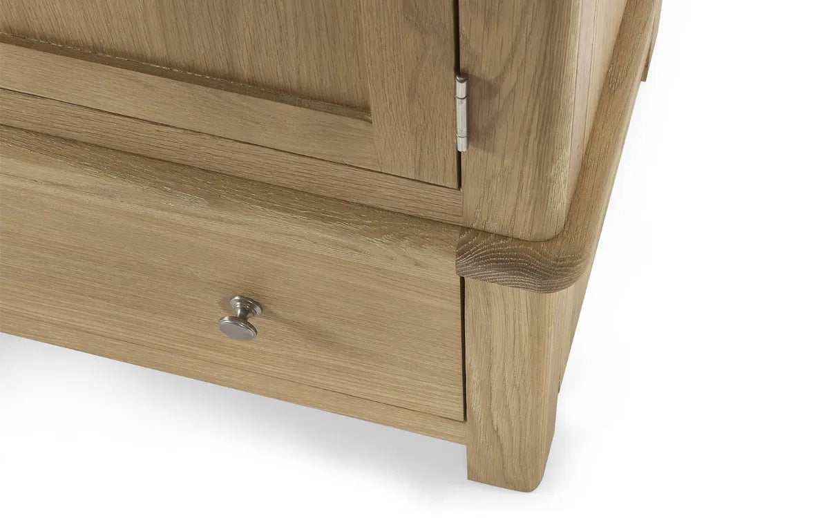 Cayden Limed Oak Wood Double Wardrobe